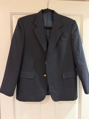 Nordstrom Boys Dark Navy Blazer with Gold-Tone Buttons